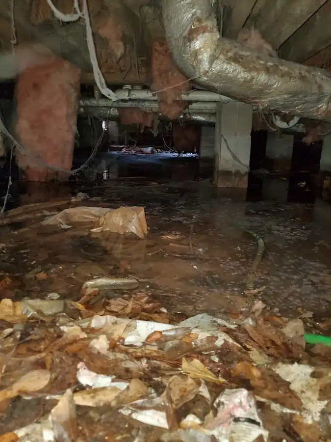 Crawl space flood assessment for Commercial Water Damage Restoration in Maple Heights
