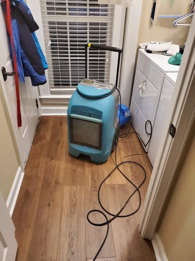 Commercial dehumidifier deployed for Flood Damage Cleanup in Maple Heights